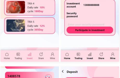 TRX粉色UI多语言理财资源平台【源码提供】