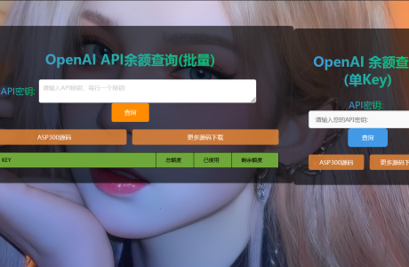 OpenAI API余额批量查询 html源码