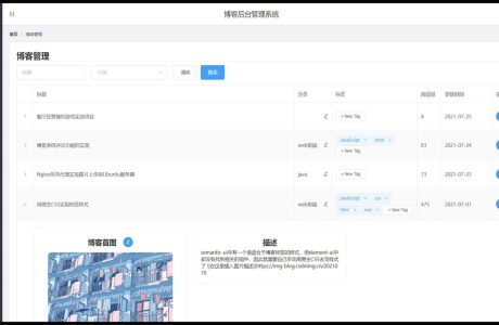 Java前后端分离vue个人博客系统源码