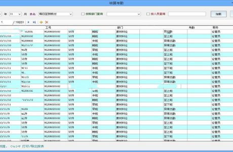 C#考勤系统数据分析源码分享