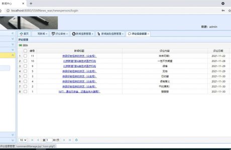 源码名称:Java基于SSM框架新闻管理系统源码分享