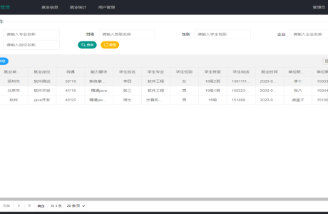 SpringBoot大学生就业信息管理系统源码 大学生就业管理平台官网 大学生就业信息网