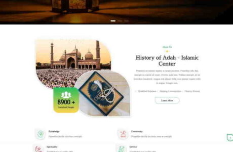 HTML5伊斯兰教社区服务网站模板免费分享